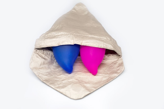 Zero waste eco female period tool - menstrual cups in case