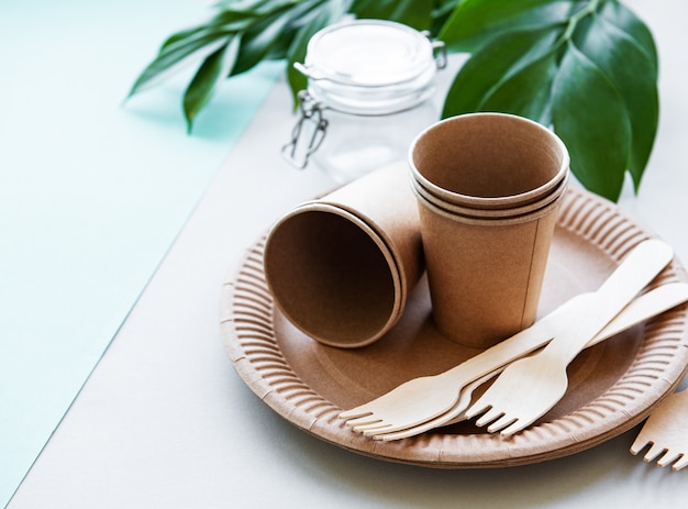 Zero waste , paper tableware