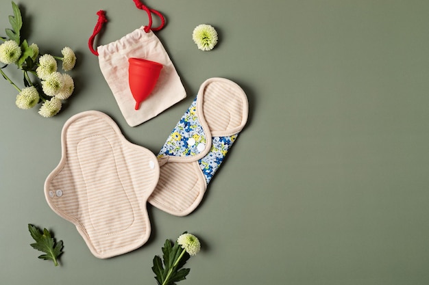 Zero waste periods kit Reusable sanitary pads and menstrual cup