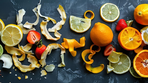 Photo zerowaste fruit peel uses