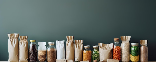 Photo zerowaste grocery shopping at bulk food stores