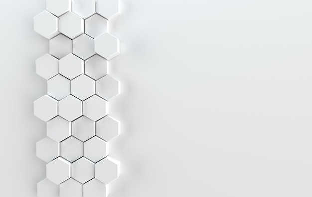 Zeshoekige abstracte achtergrond Cellulaire honingraat 3d-paneel