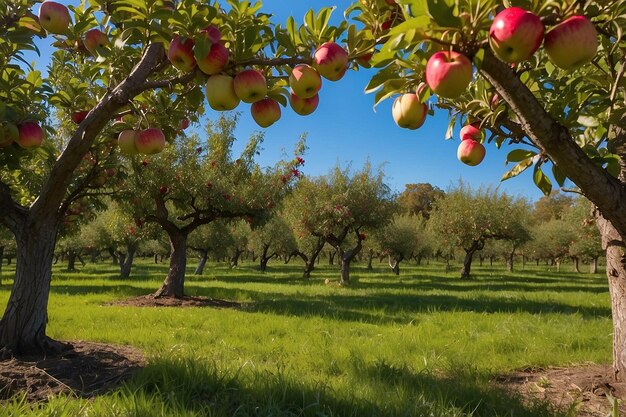 Foto la magia del frutteto della mela piccante