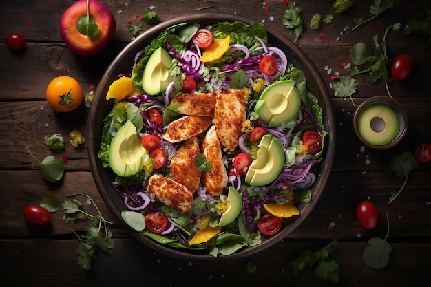 Zesty Chicken Salad Fiesta