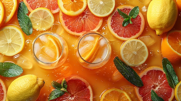 Photo a zesty citrus orange background wallpaper