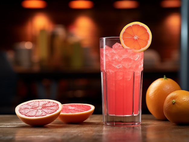 Zesty and invigorating grapefruit juice AI Generation