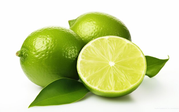 Zesty Lime geïsoleerd op witte achtergrond