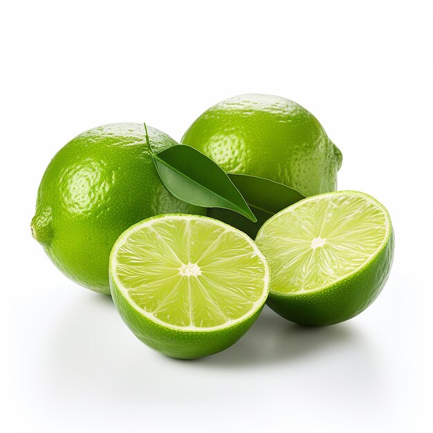 Zesty Limes on a White Canvas