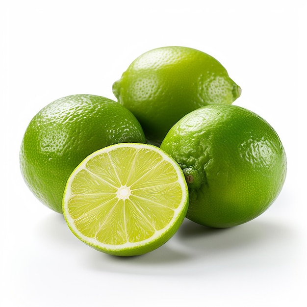 Zesty Limes on a White Canvas