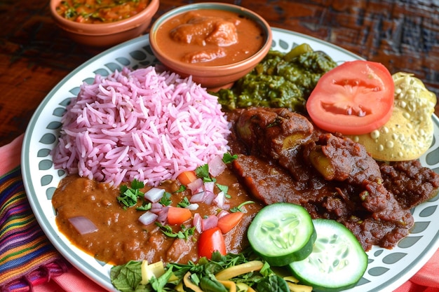 Zesty Rajma Chawal Plate Presentation