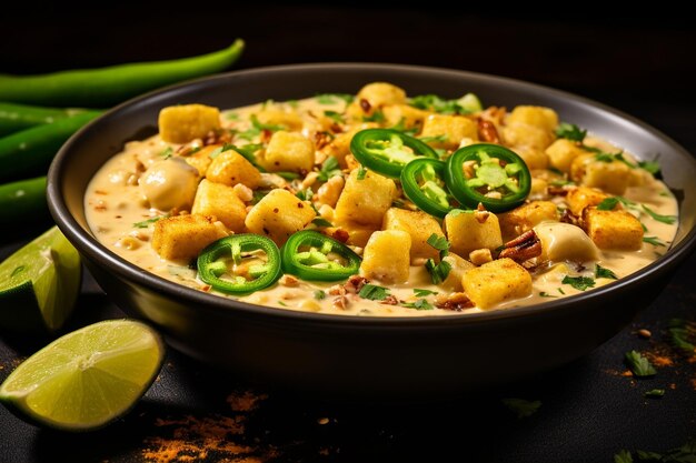 Zesty Vegan Mexican Street Corn Chowder with Jalapeno