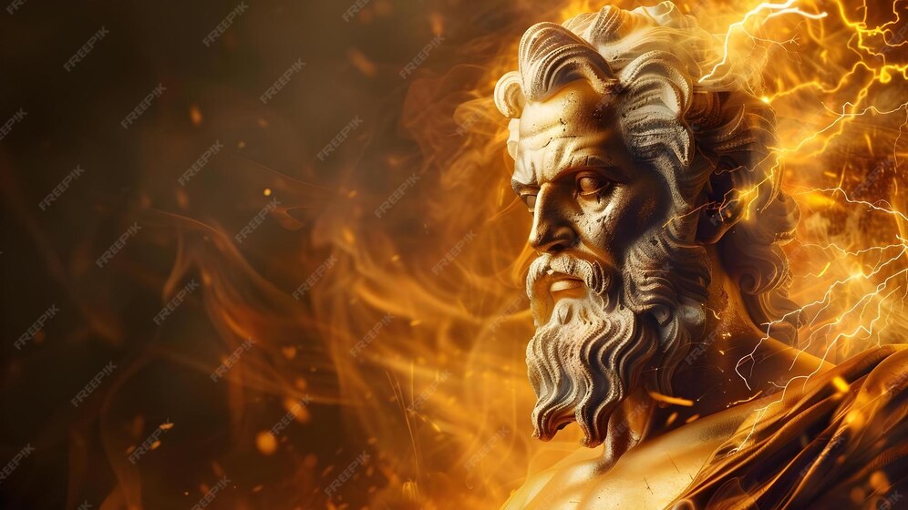 Zeus The Ancient Greek God of Thunder and Lightning Concept Mythology