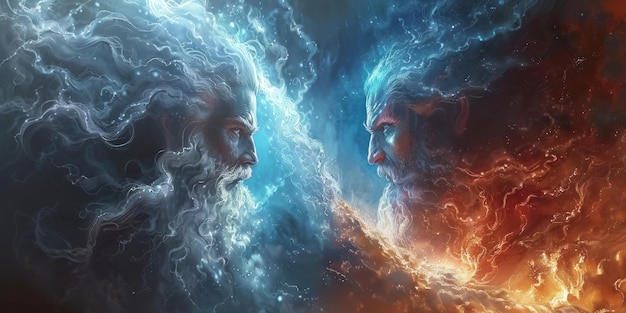 Zeus and Poseidon a battle across realms sky vs sea a spectacle of power