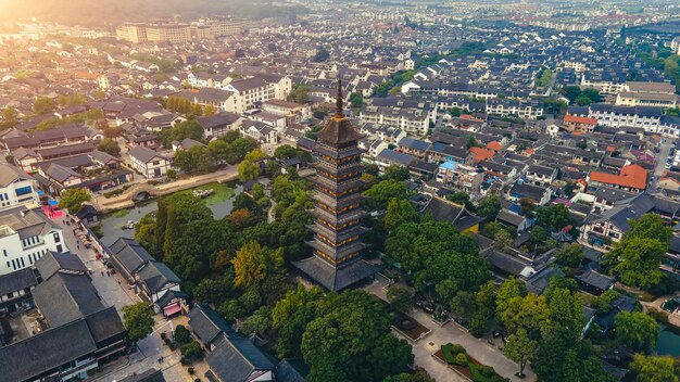 Zhangjiagang 중국 정원 풍경 스트리트 뷰