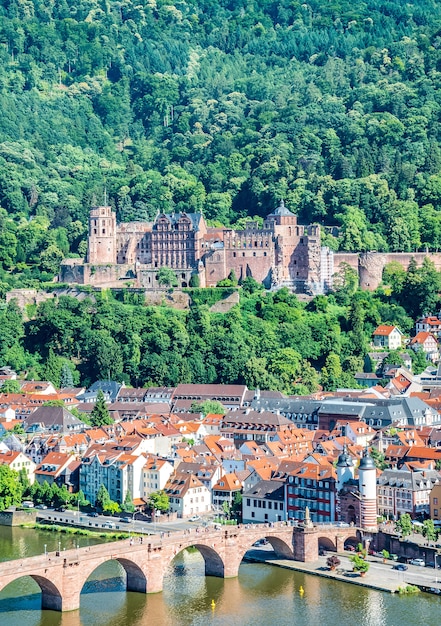 Zicht op Heidelberg in de zomer