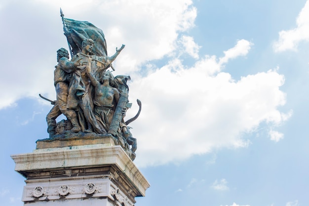 Zicht op monument bij Vittoriano in Rome