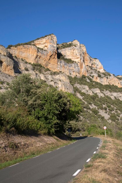 Zicht op Open Road bij Pesquera de Ebro, Burgos, Spanje