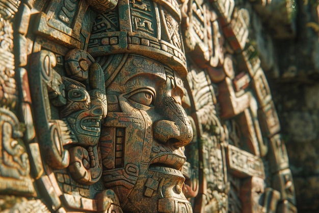Foto zie de pracht van de maya-beschaving als generatieve ai.