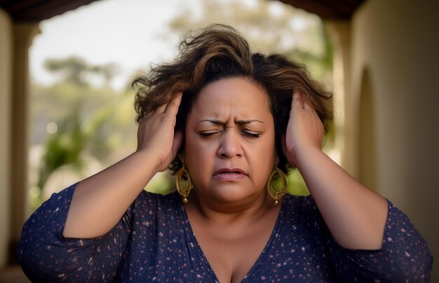 Foto zieke vrouw met symptomen van de ziekte van alzheimer