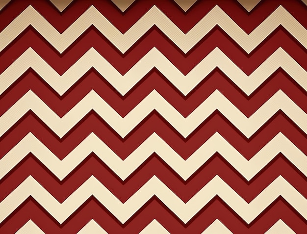 A zigzag pattern with a red background.