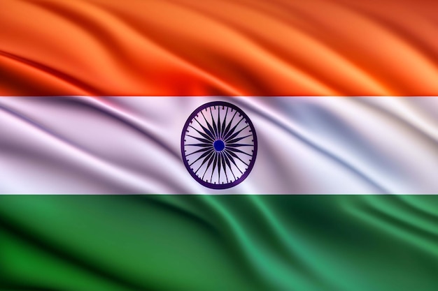 Zijde getextureerde Indiase vlag