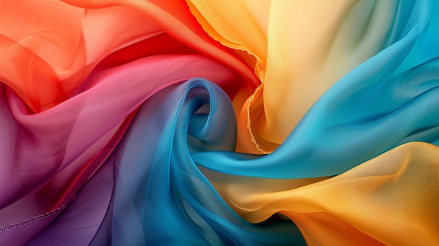 Zijde kleurrijke regenboog stof materiaal textiel Banner achtergrondontwerp