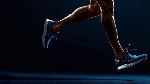 Zijdebeeld van runner39s voet sportconcept