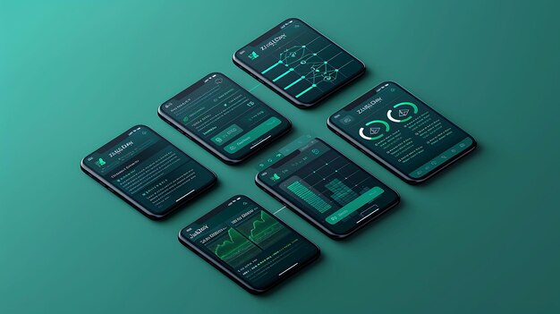 Zilliqa Cryptocurrency Scalability Mobile Layout With Teal G Creative Idea App Background Designs