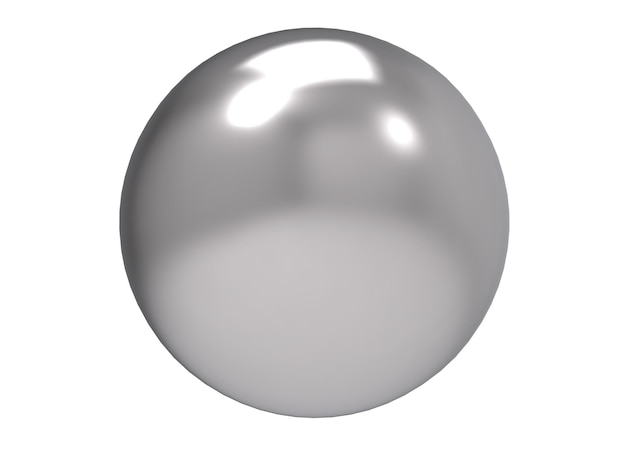 Zilver glanzende bol 3D render