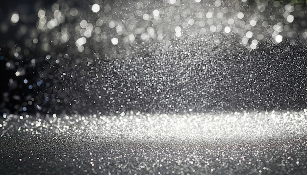 Foto zilver glitter onscherpe abstracte twinkly lights achtergrond