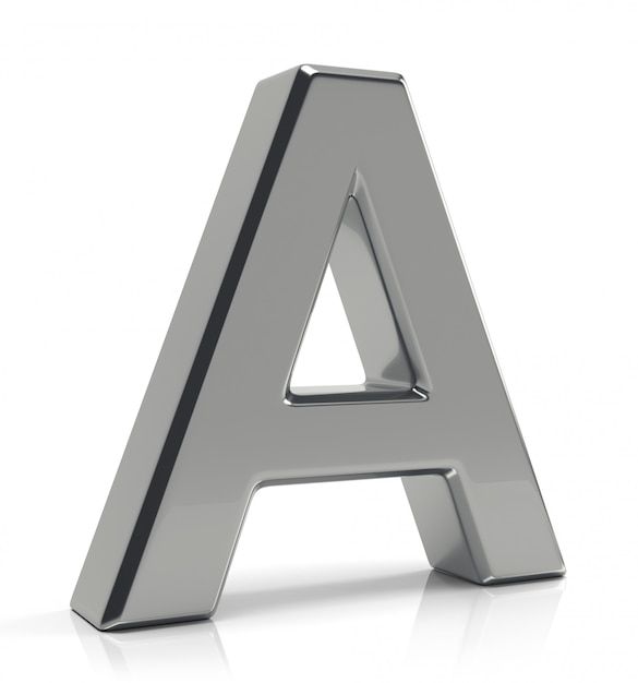 Zilveren letter A