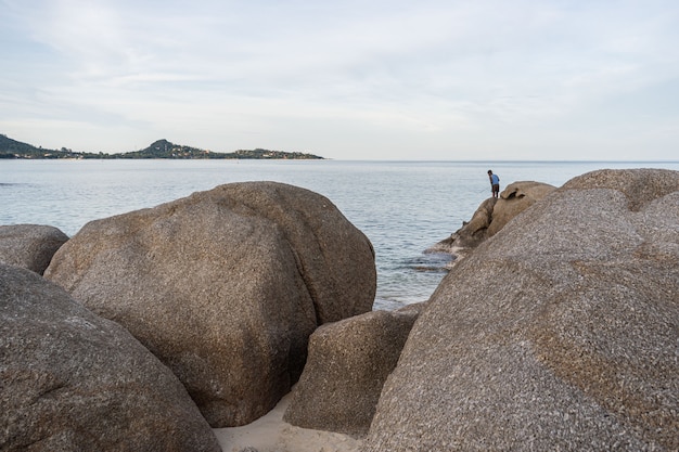 Zilveren strand in koh samui in thailand