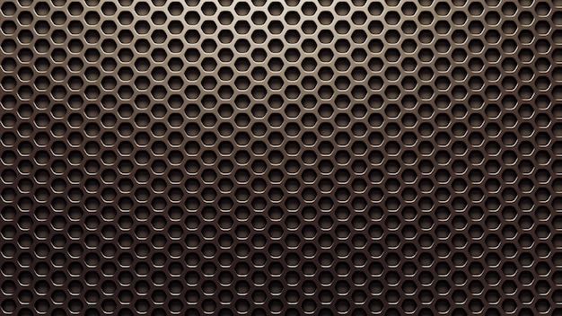 Zilverkleurige metalen grille als achtergrond. 3D-weergave.