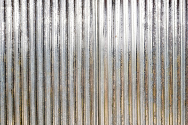 Foto struttura del tetto di zinco, fondo arrugginito della parete del metallo, struttura della parete di alluminio, acciaio del ferro