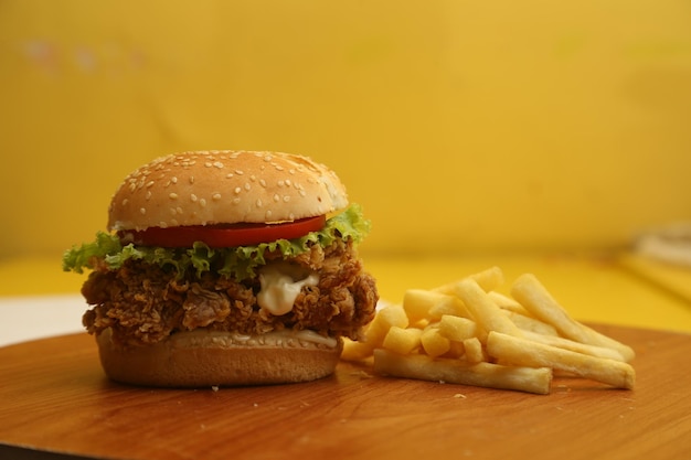 Zinger Burher 사진 패스트 푸드