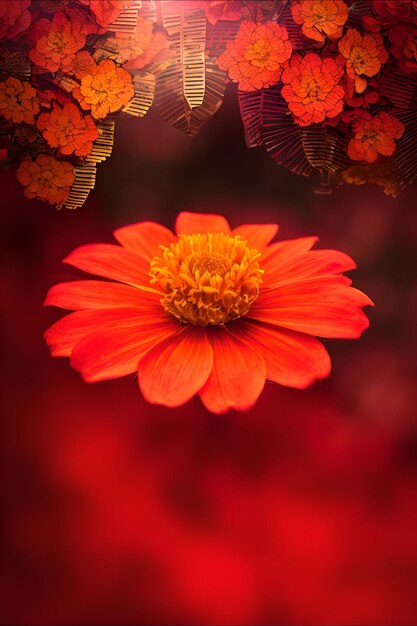 Photo zinia flower