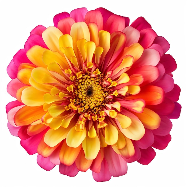 Zinnia flower isolated on white background