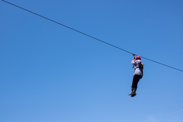 zip line extreme sport rides 