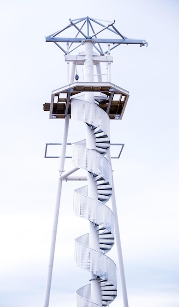 zip ride tower against sky at brighton beach