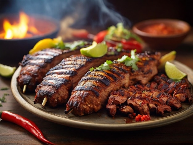 Zittende grills en pittige aroma's Het verkennen van Mexicaanse barbecue lekkernijen