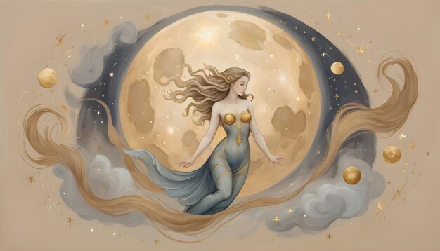 Photo zodiac sign aquarius beautiful water woman