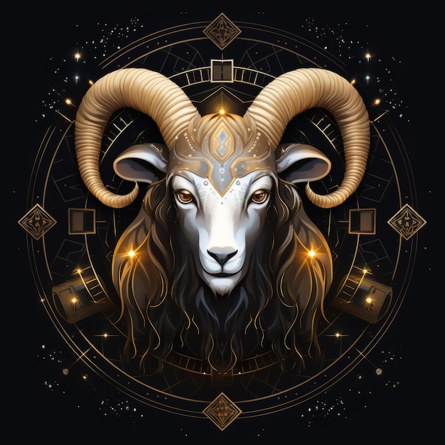 Photo the zodiac sign of aries
