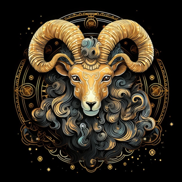 Photo the zodiac sign of aries