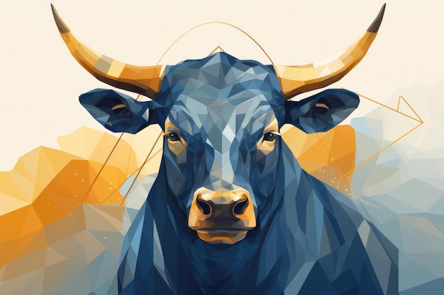 Zodiac sign of taurus bull head fantasy horoscope Generative Ai