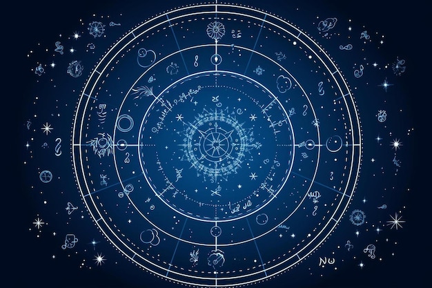 the zodiac signs in the circle are all around the circle.