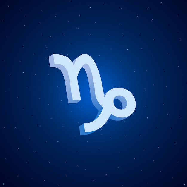 Photo zodiac symbol capricornus 3d