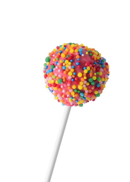 Zoete cake pop geïsoleerd op wit