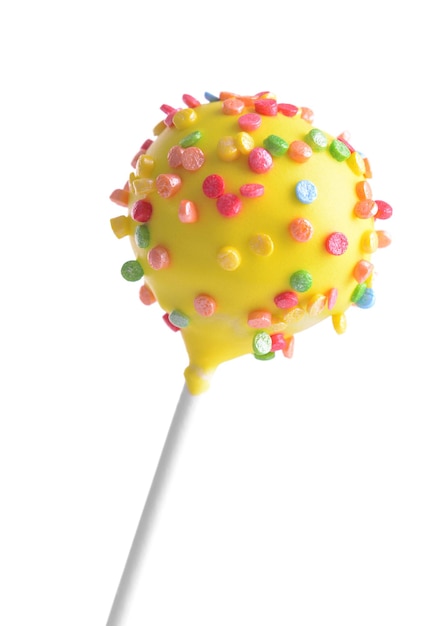 Zoete cake pop geïsoleerd op wit