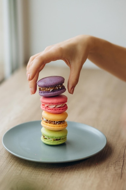 Zoete en kleurrijke Franse macarons