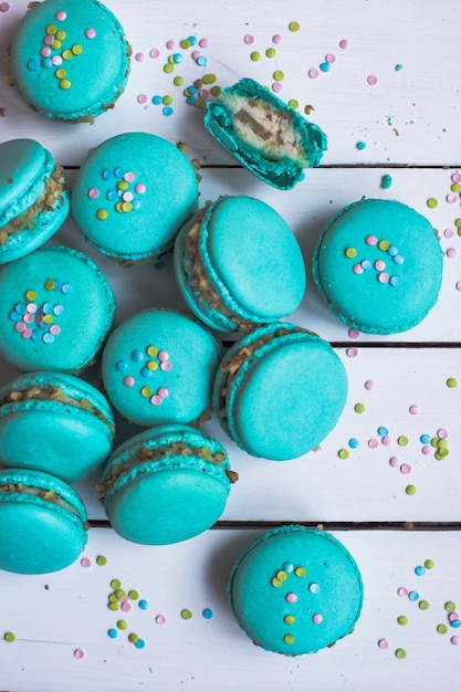 Foto zoete franse macaron